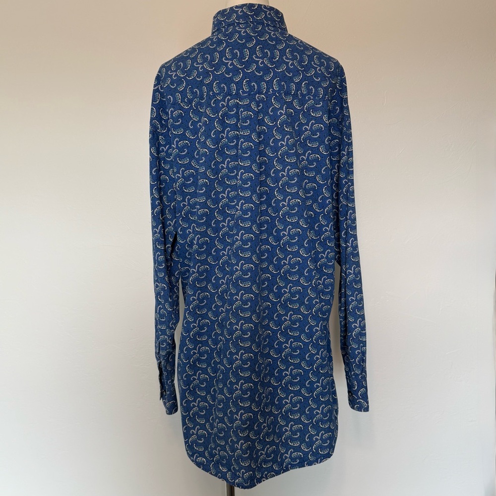 Wrangler George Strait Cowboy Cut Paisley Button-Down Shirt Men’s XL Tall - Picture 3 of 8